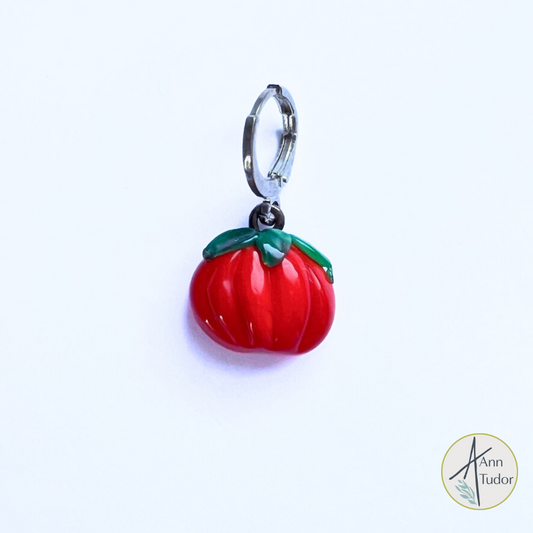 Pumpkin Stitch Marker / Progress Keeper / Earring