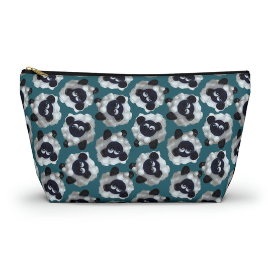 Accessory Pouch Sheep with Teal Background