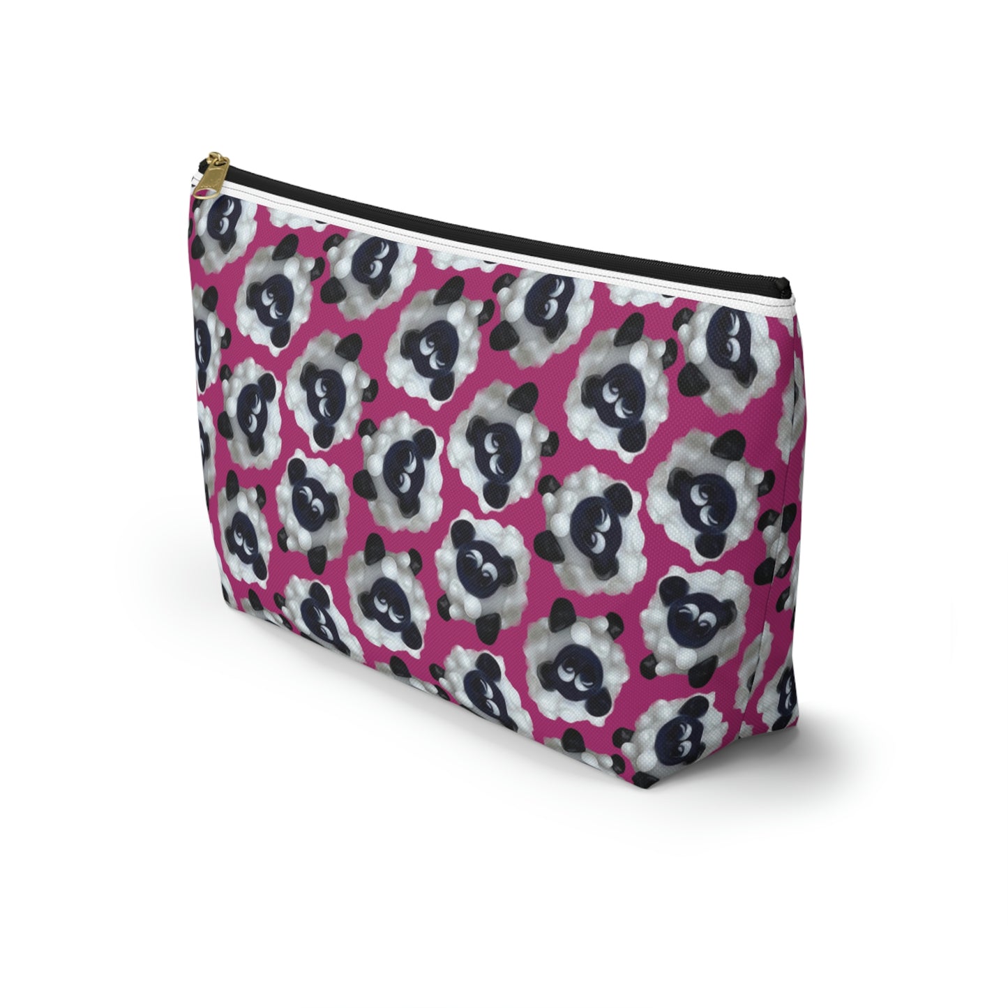 Accessory Pouch Sheep with Bright Pink Background