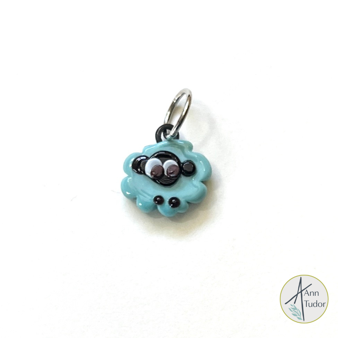 Sheep - Teal Stitch Marker